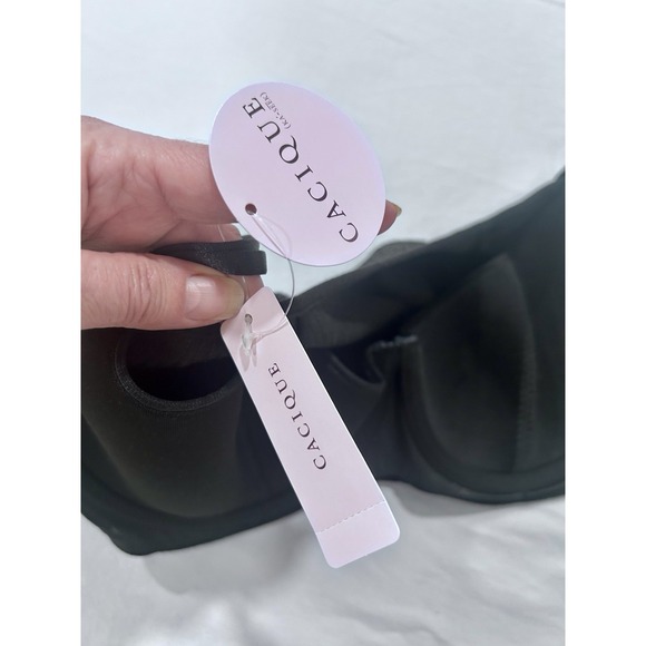 Cacique Sequin Cami Bra Sz 40D Black NWT Sexy Valentines - Picture 5 of 5